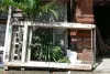 Product image 2 of the product “Antique door made from teak wood with top square carving, 145cm length, 16cm width, and 275cm height ”